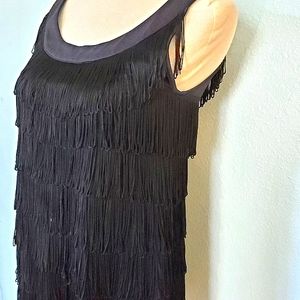 H&M Blk Fringe dress Sz S
